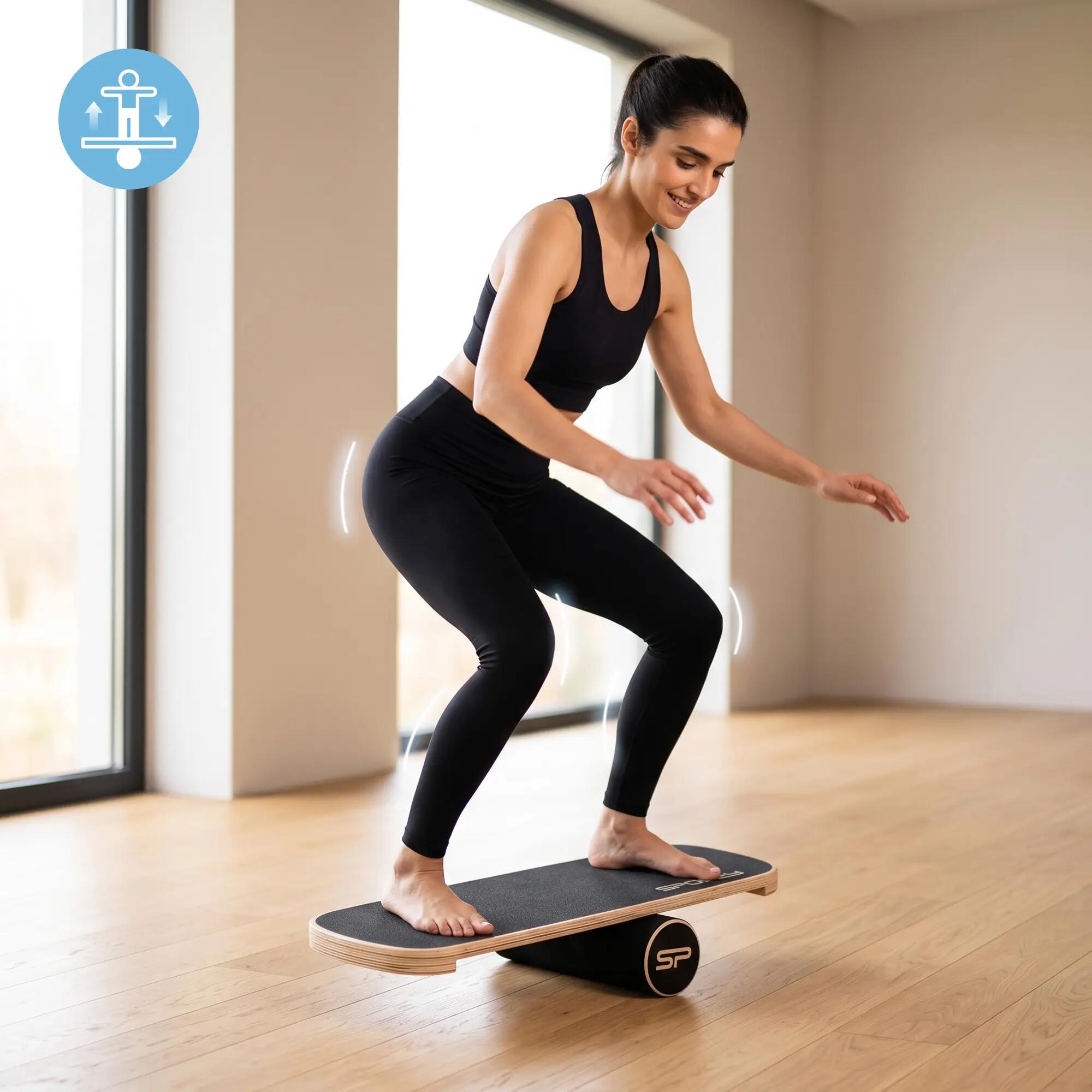 Deska do balansowania balance board z wałkiem trening równowagi Spokey SWAY 4/9