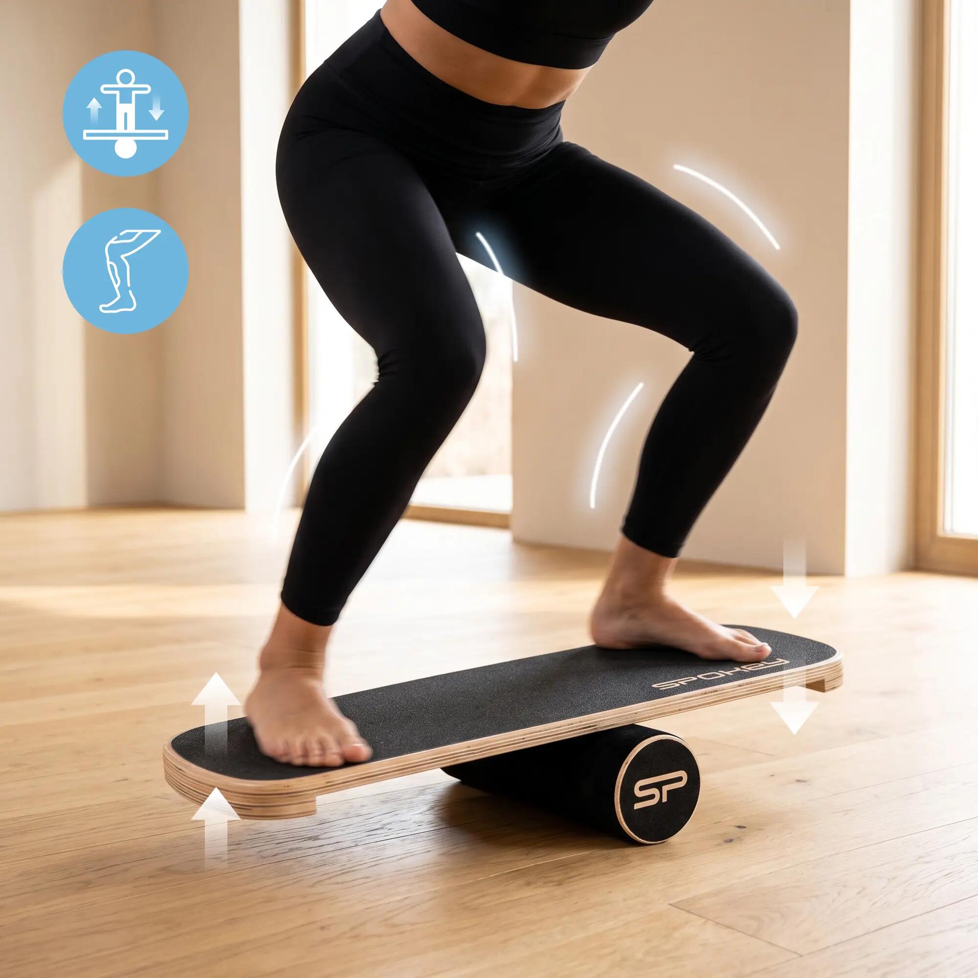 Deska do balansowania balance board z wałkiem trening równowagi Spokey SWAY 3/9