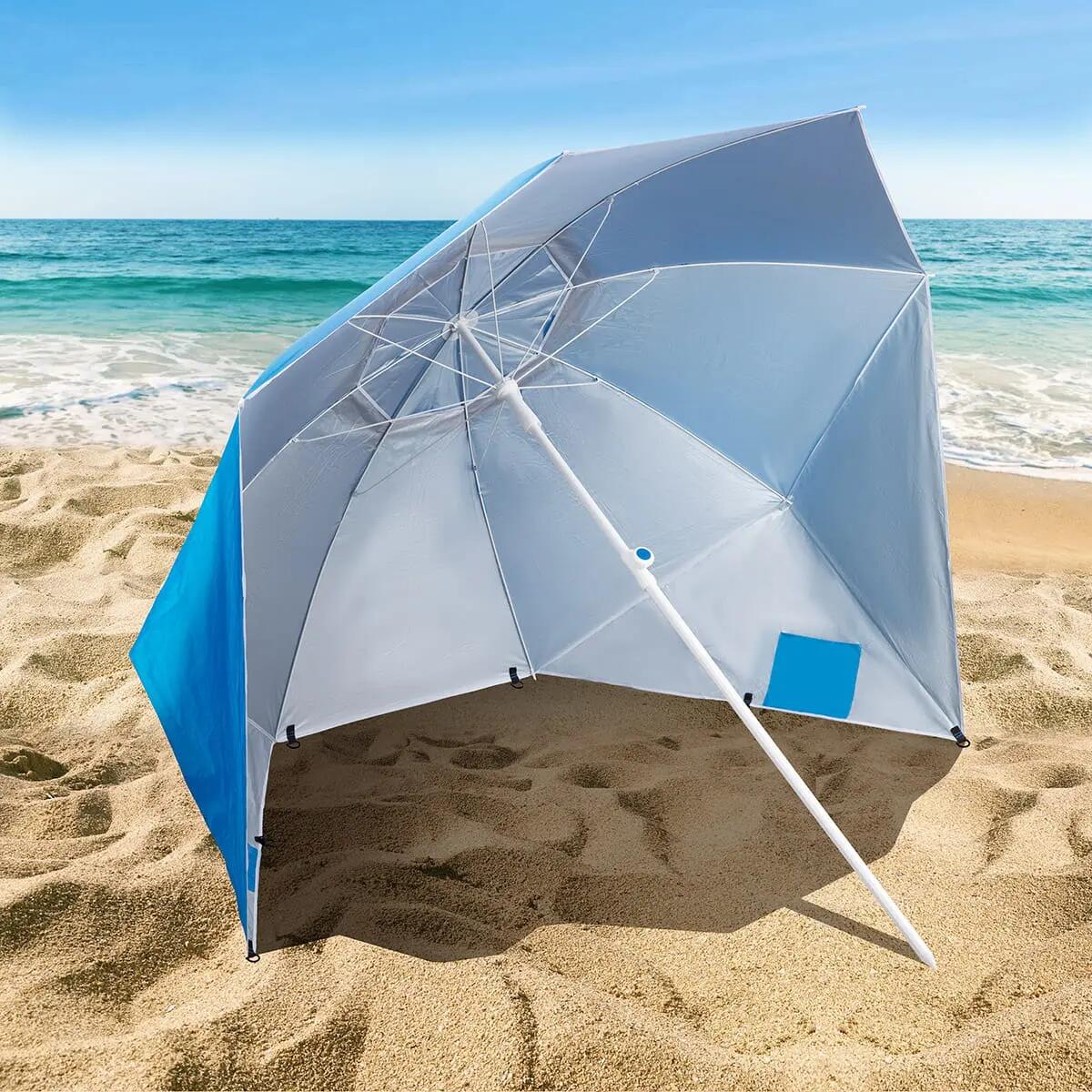 Strandschirm SPF40+ mit Seitenwänden NILS CAMP NC7822 220 cm 12/12