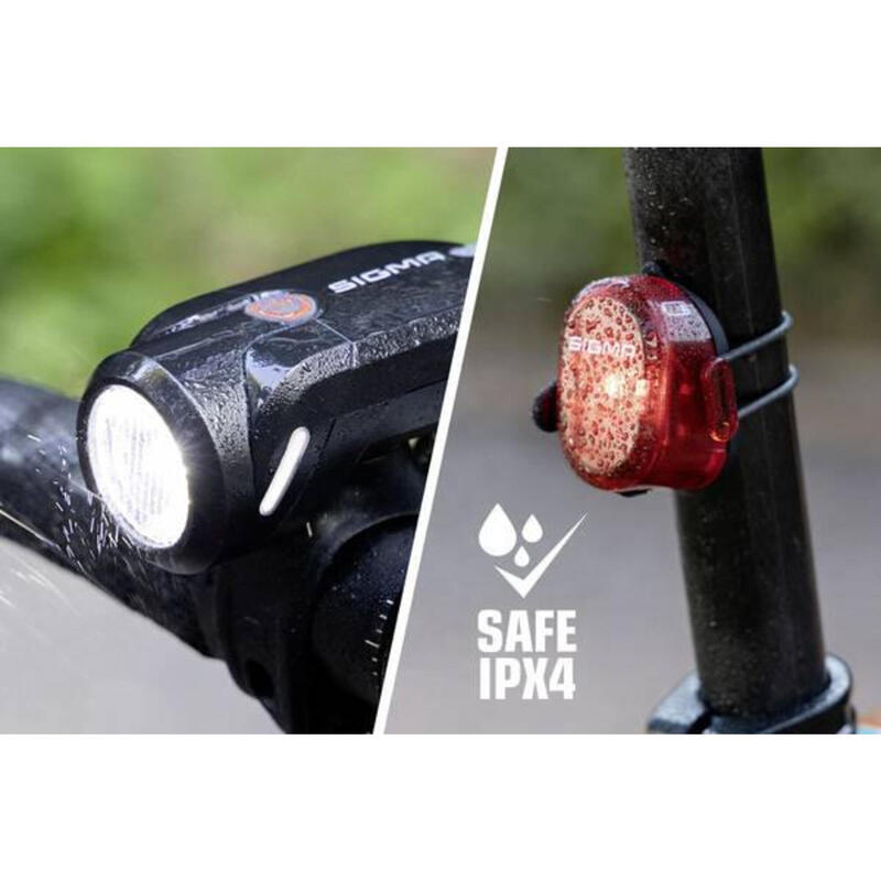 Kit de iluminação dianteira e traseira para bicicletas - Aura 35 USB / Nugget II