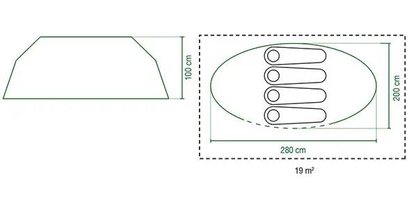Coleman Pop Up-Zelt Galiano 4 8/8