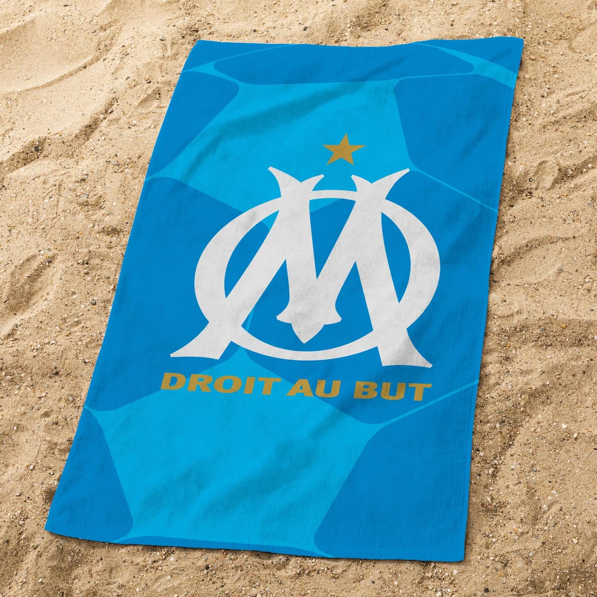 Serviette de bain 70x120 cm 100% coton football Marseille - Harit 2/3