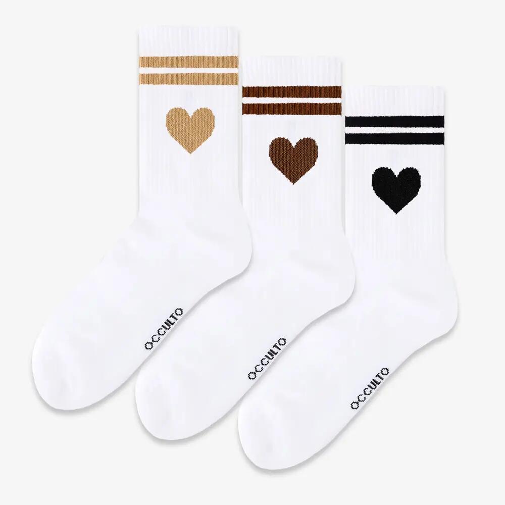 Damen Herz Tennis Socken 3er Pack (Modell: Venus) 7/13