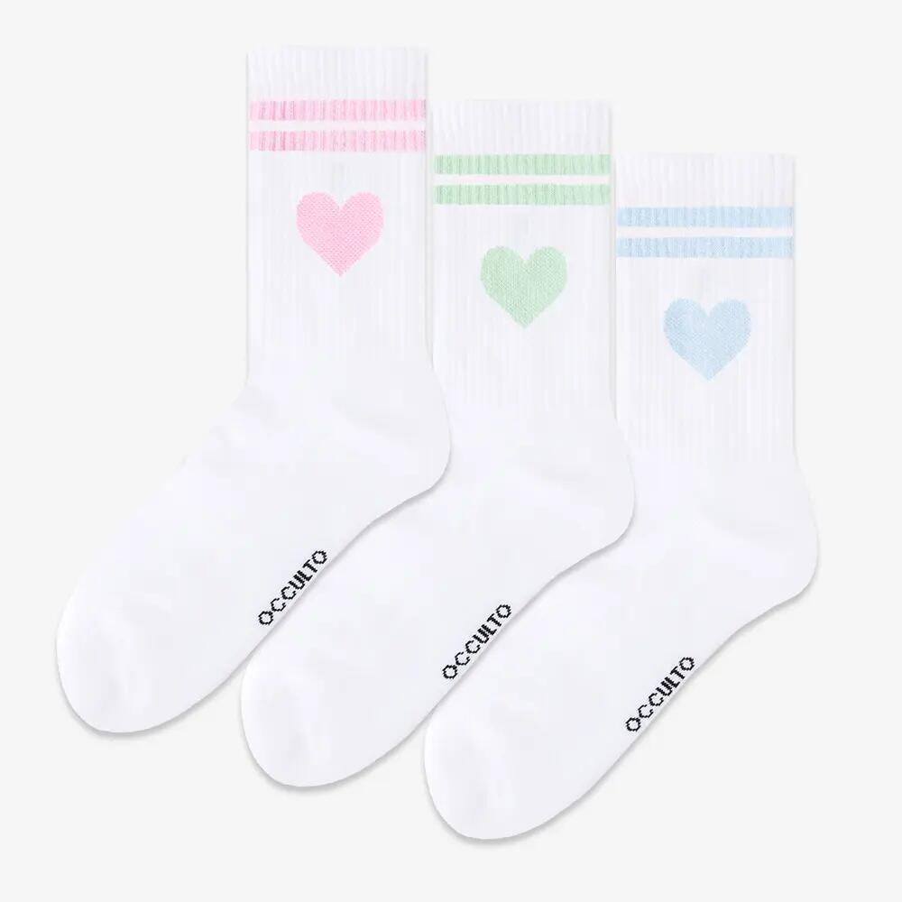 Damen Herz Tennis Socken 3er Pack (Modell: Venus) 3/13