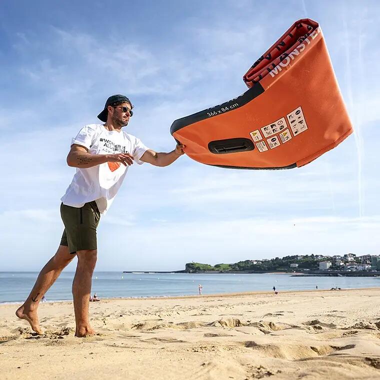 Deska SUP Monster 12'0 366 cm rodzinna 170 kg dla 1–3 osób z wiosłem 2/10
