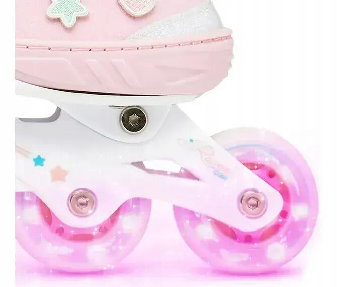 Patins à roulettes réglables Lilly avec roues LED lumineuses et bandes velcro 9/14