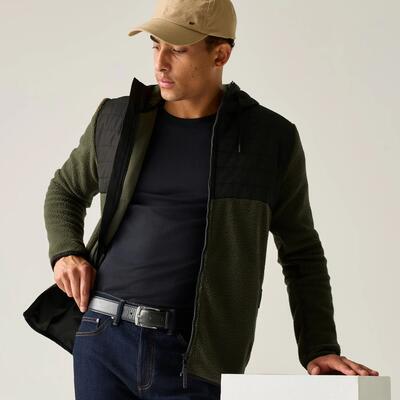 Frankie borg hybrid fleecevest met volledige ritssluiting voor heren