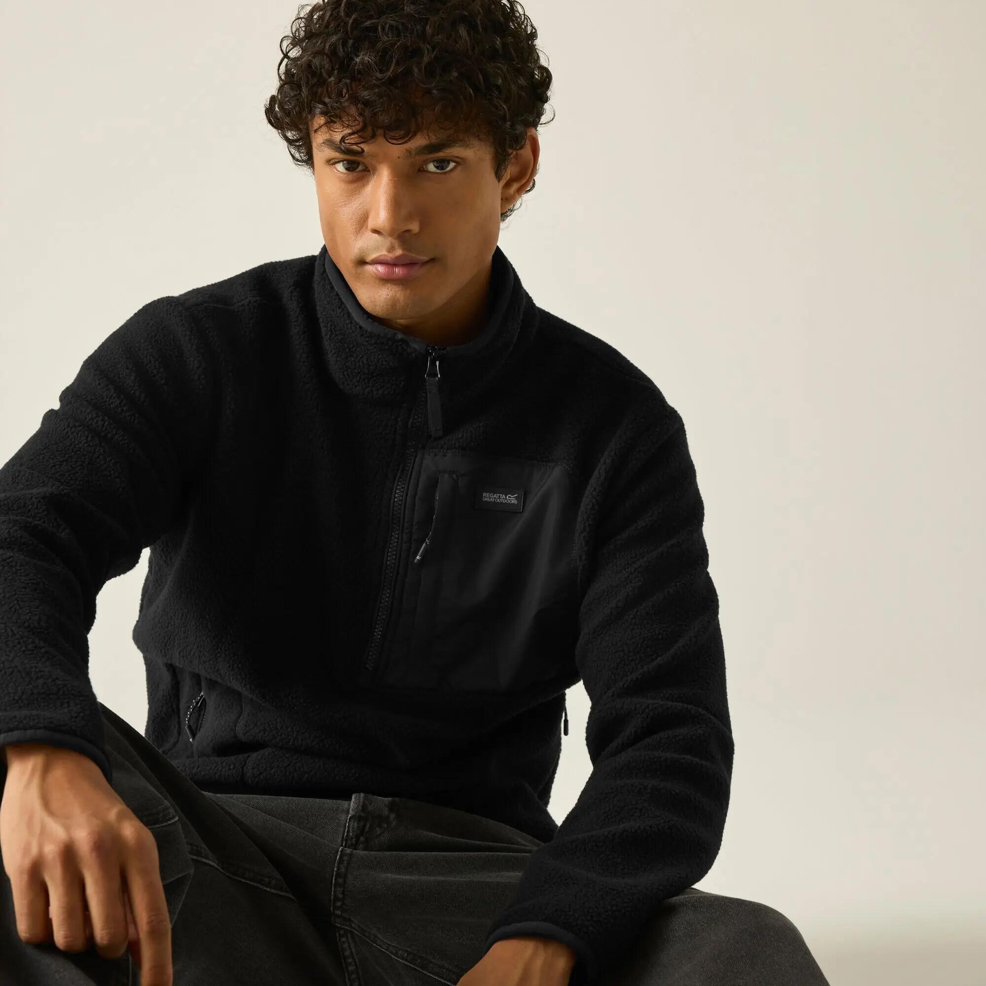 Heren Frankie Borg Half Zip Fleece 7/11
