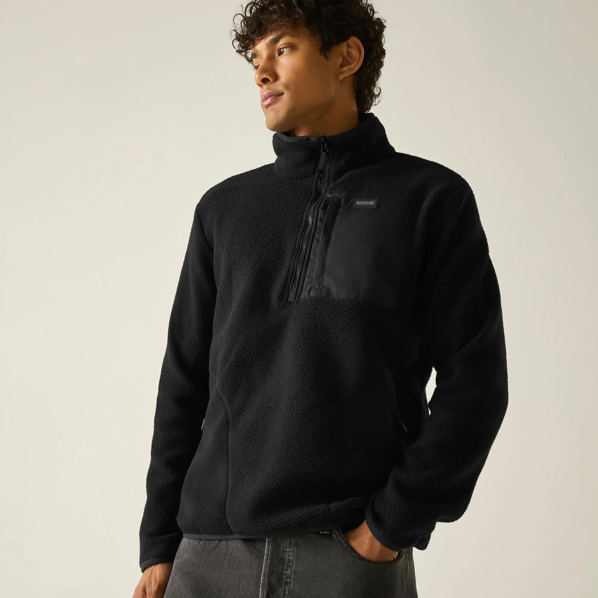 Heren Frankie Borg Half Zip Fleece 4/11