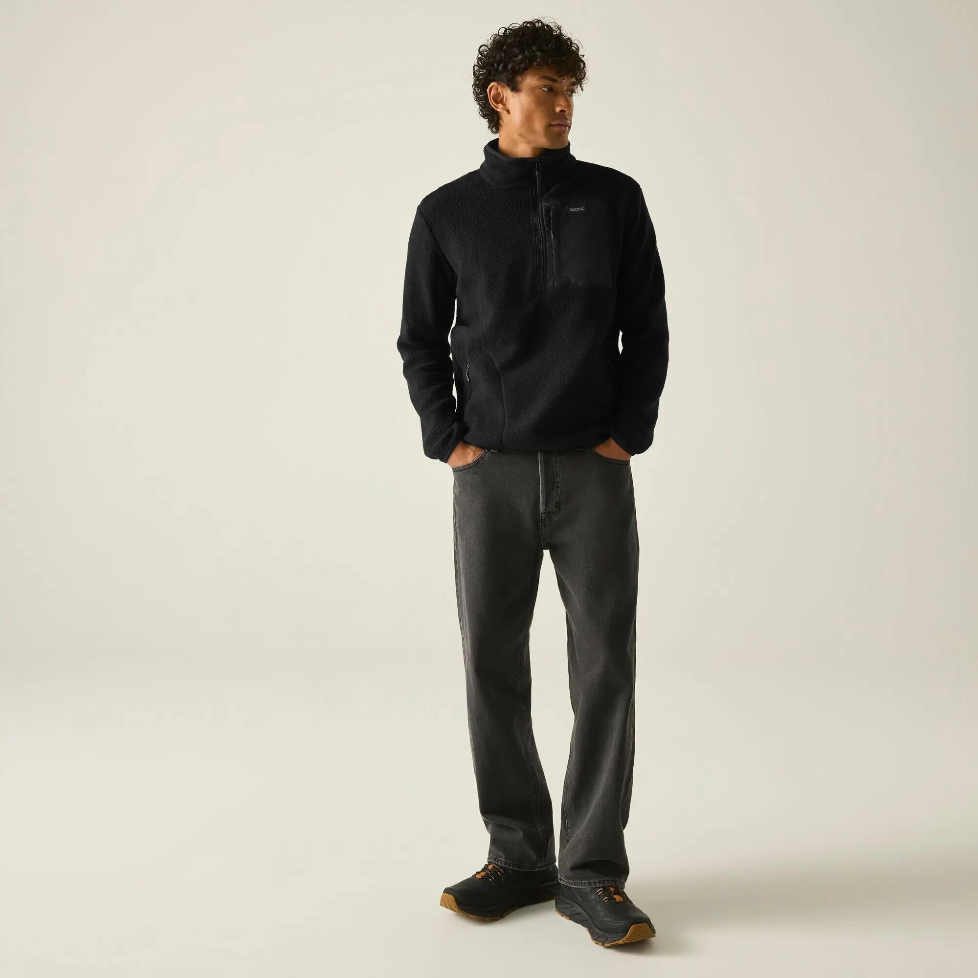 Heren Frankie Borg Half Zip Fleece 2/11