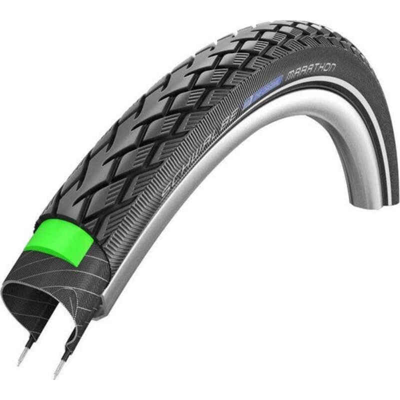 Marathon Drahtreifen - 28x1.50 Zoll - GreenGuard - Reflexstreifen - schwarz