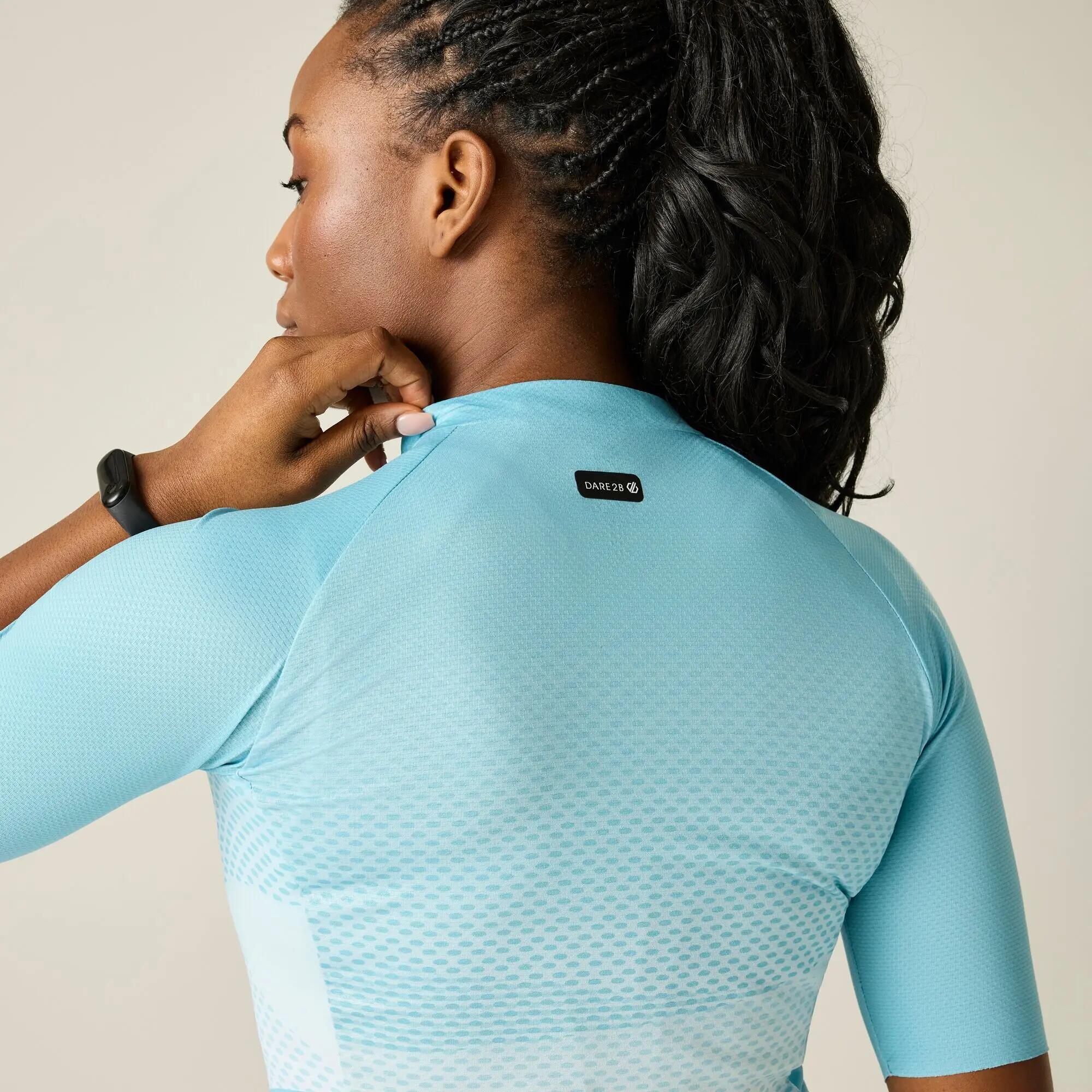 Damesfietsjersey met korte mouwen en Lightning-print 7/9