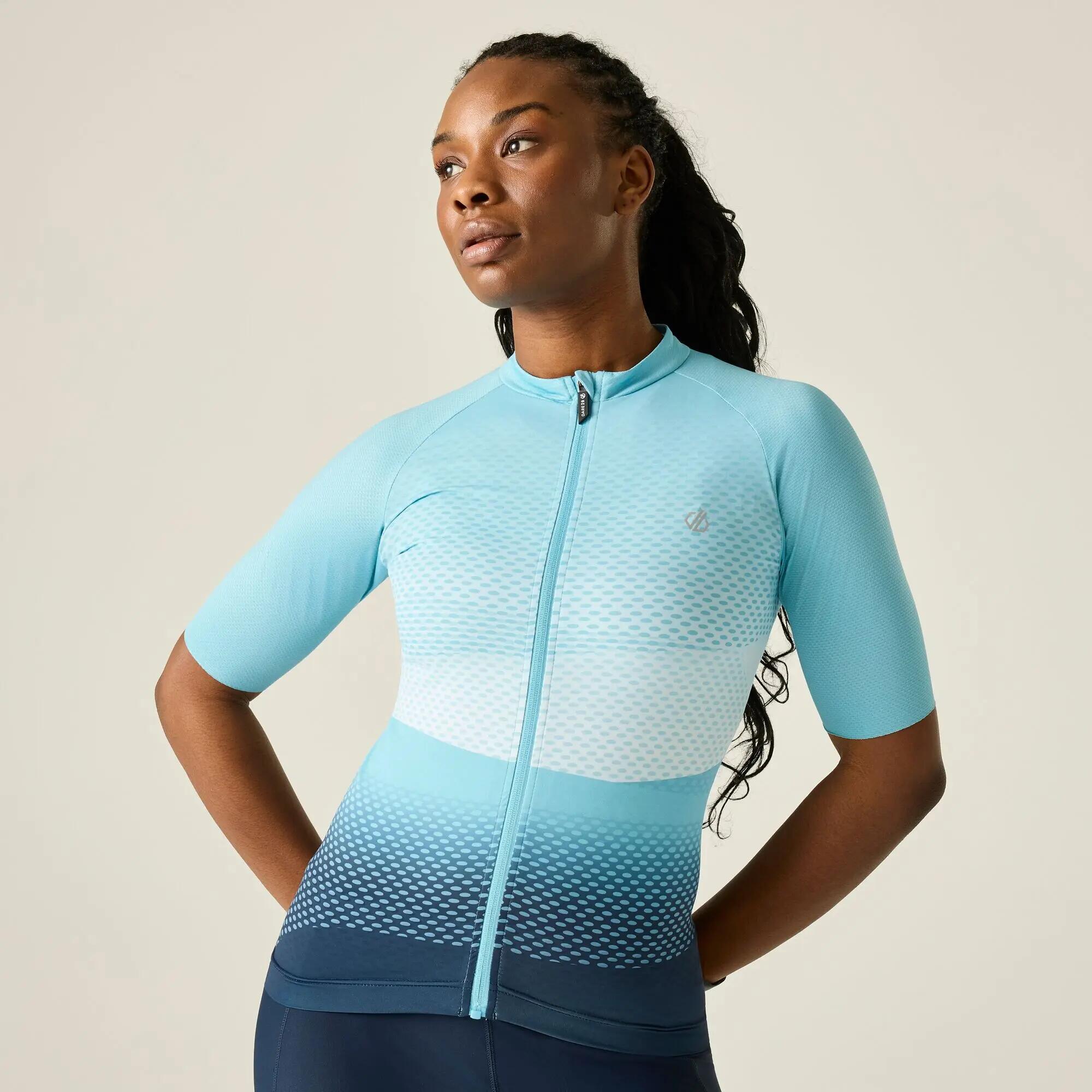 Damesfietsjersey met korte mouwen en Lightning-print 6/9