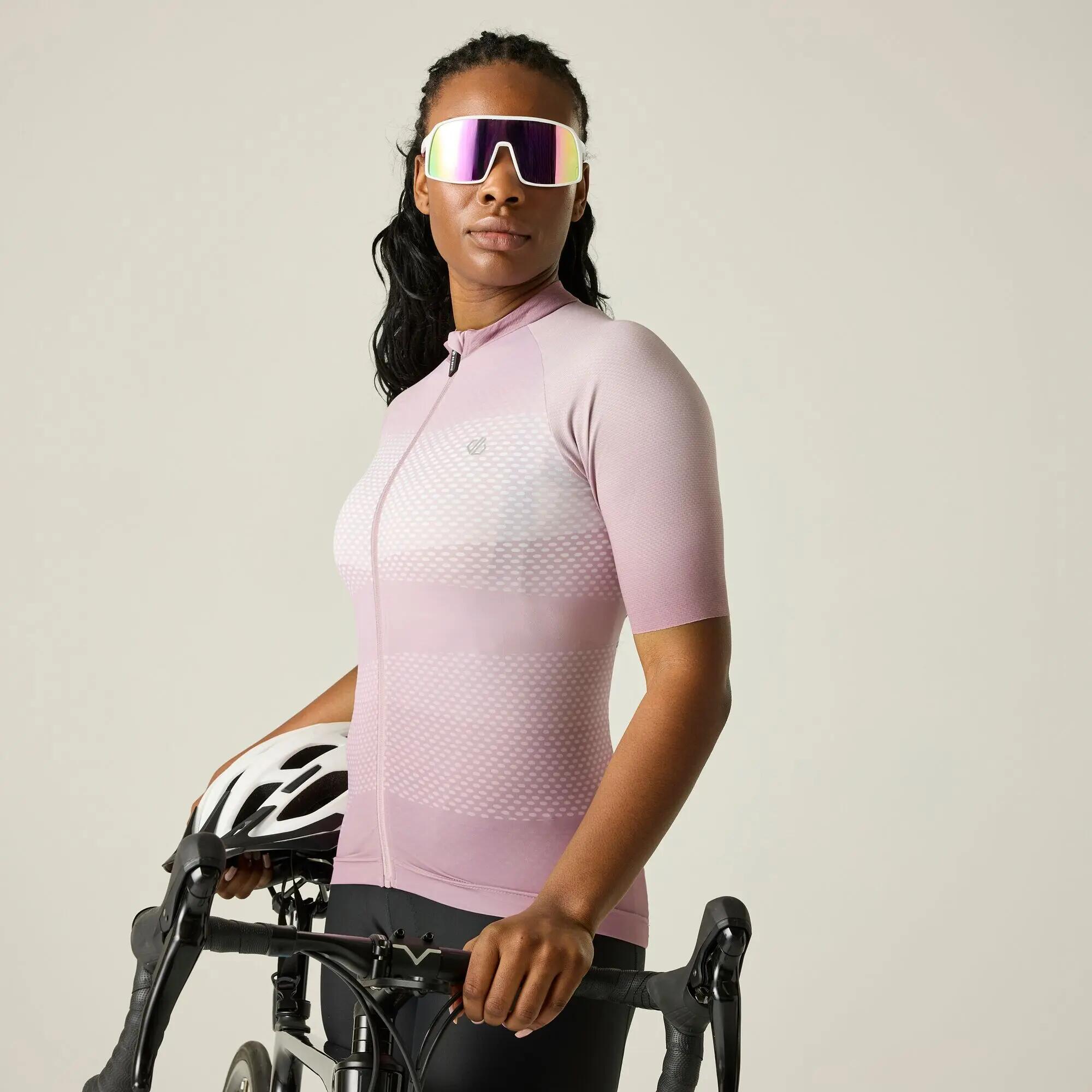 Damesfietsjersey met korte mouwen en Lightning-print 8/8