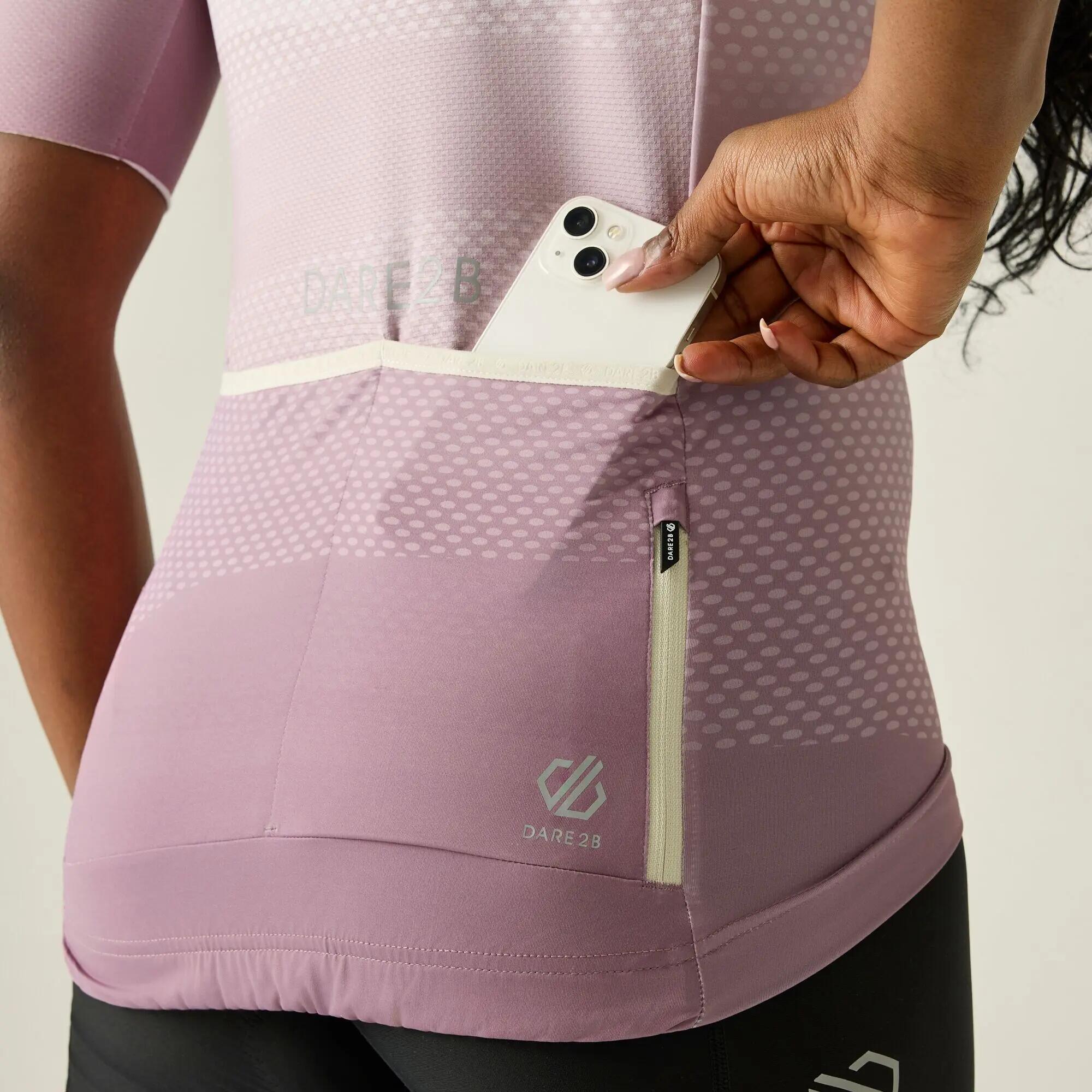 Damesfietsjersey met korte mouwen en Lightning-print 4/8