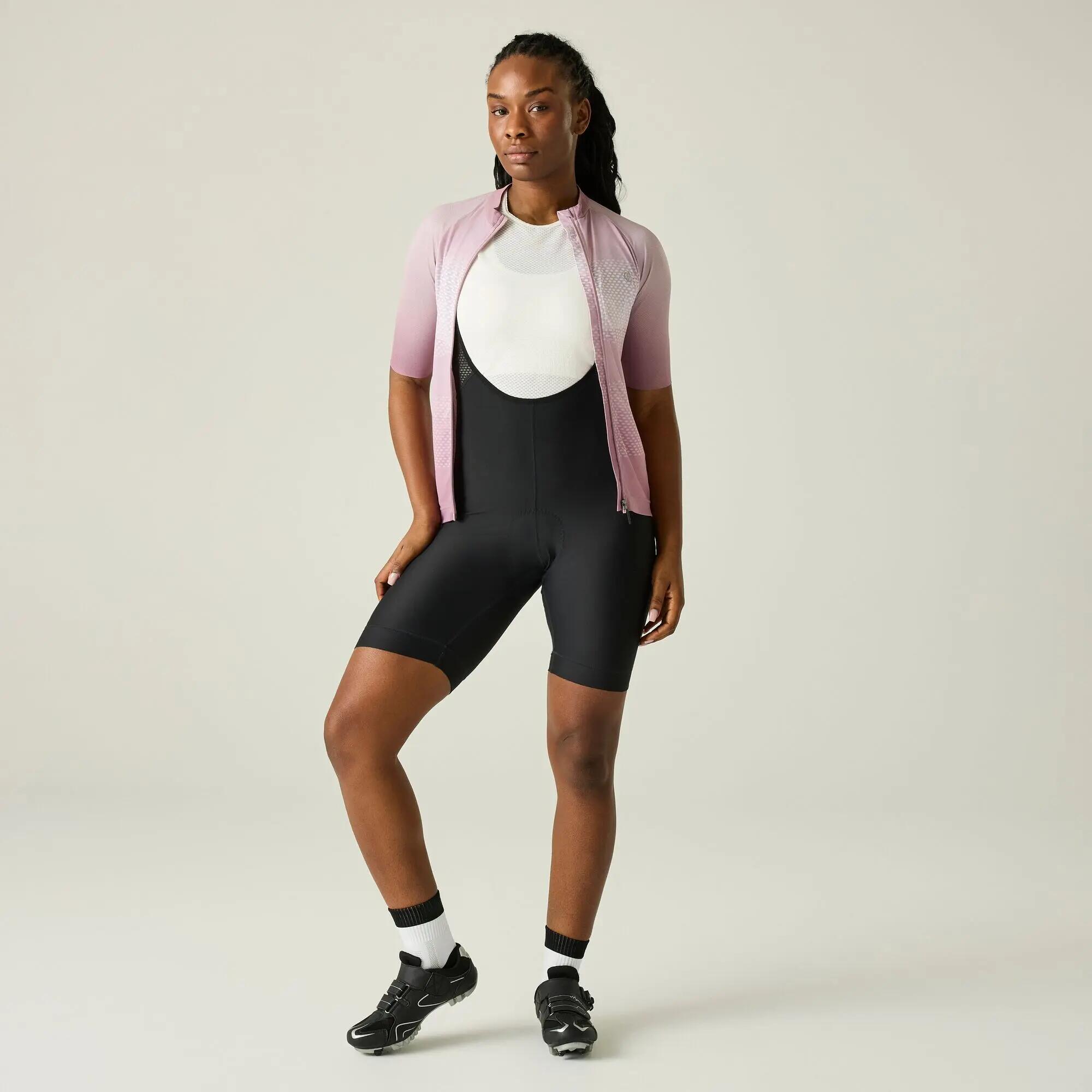 Damesfietsjersey met korte mouwen en Lightning-print 3/8
