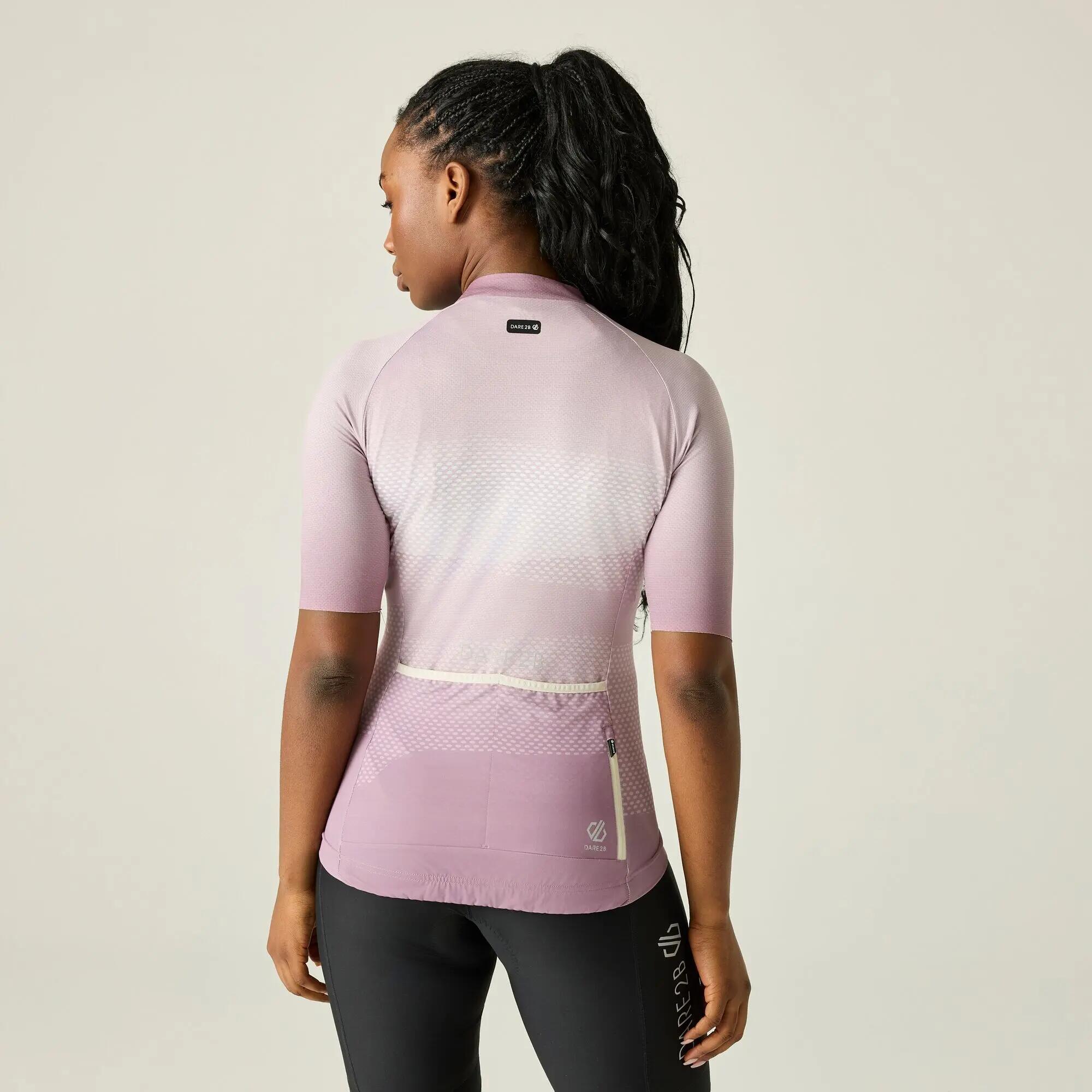 Damesfietsjersey met korte mouwen en Lightning-print 2/8