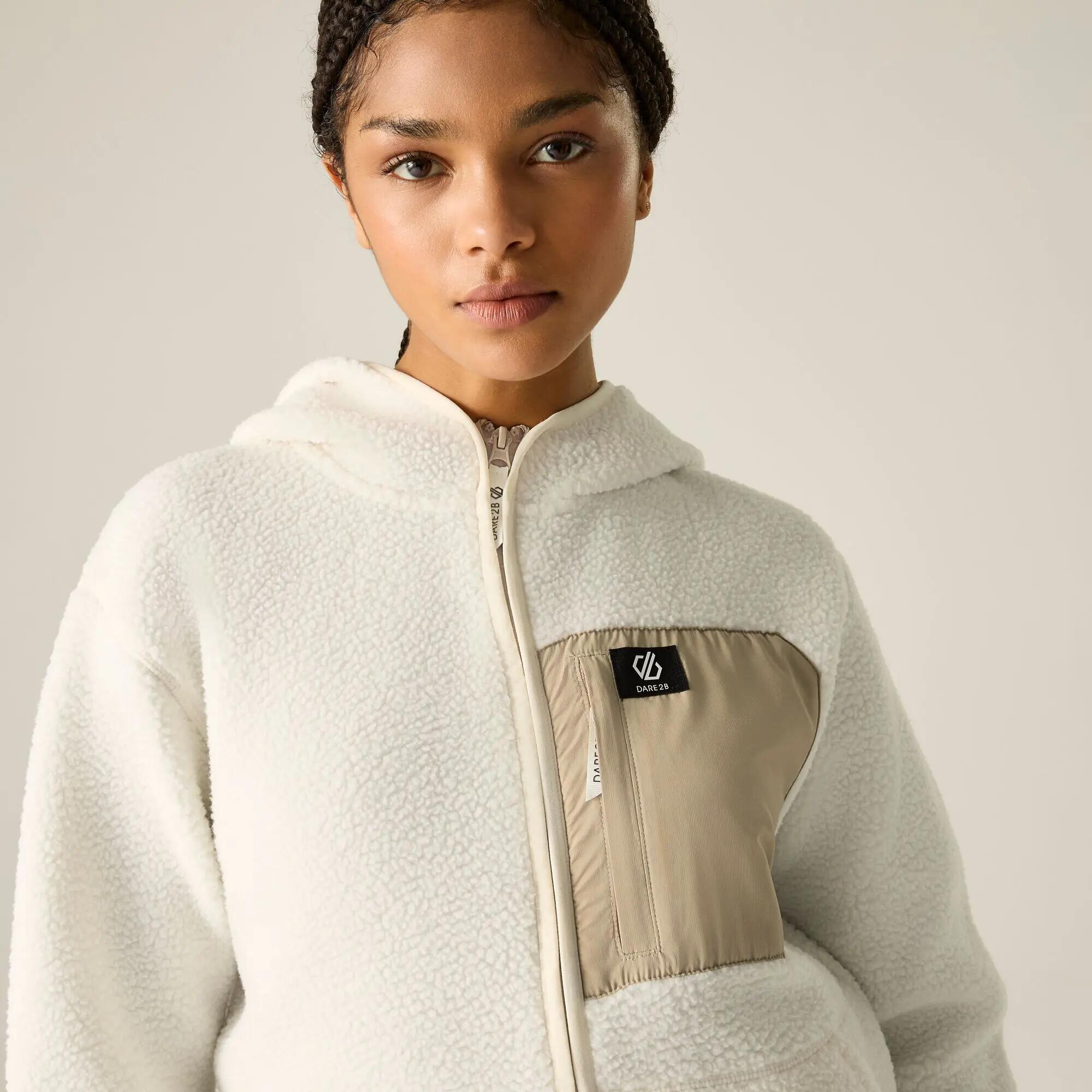 Firn Damen-Fleecejacke mit Kapuze und Borg-Fleece 4/10
