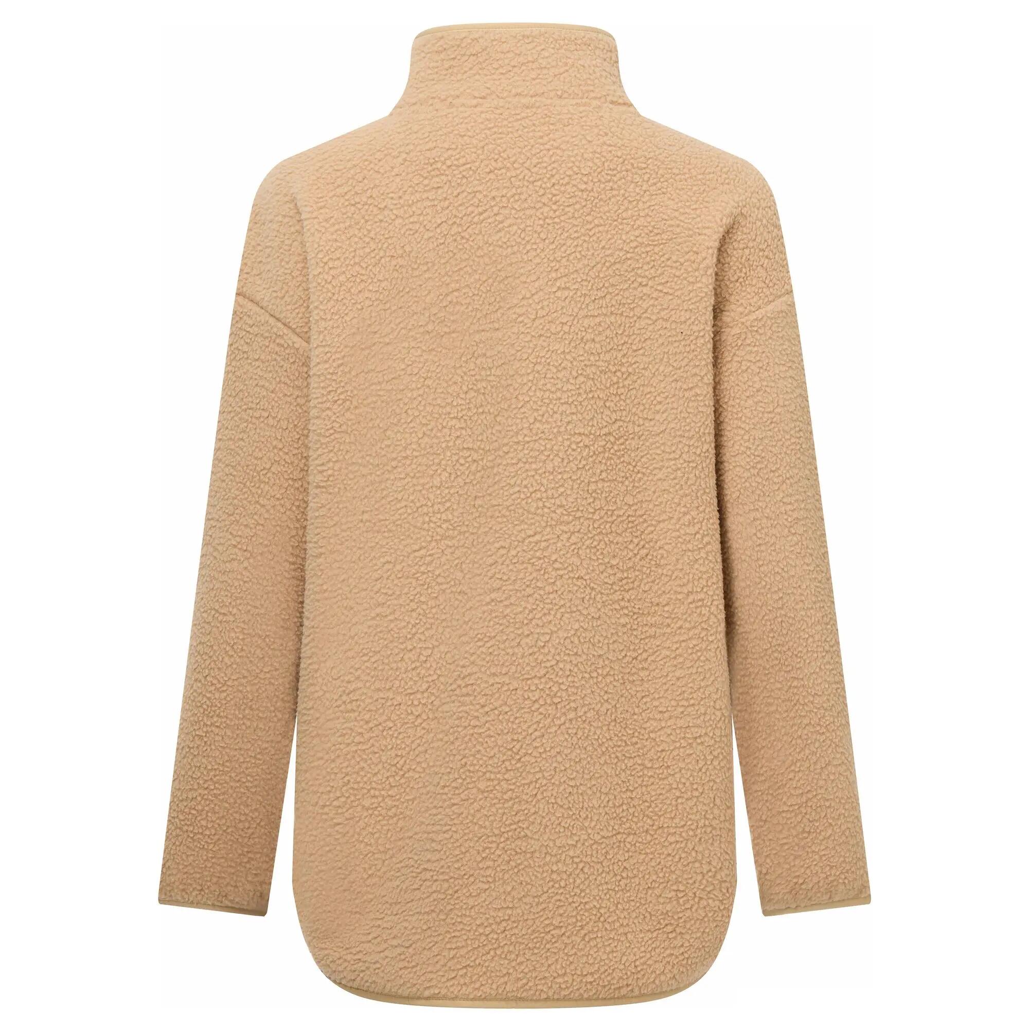 Damen-Fleecejacke von Frankie Borg (langer Schnitt, halber Reißverschluss) 10/11