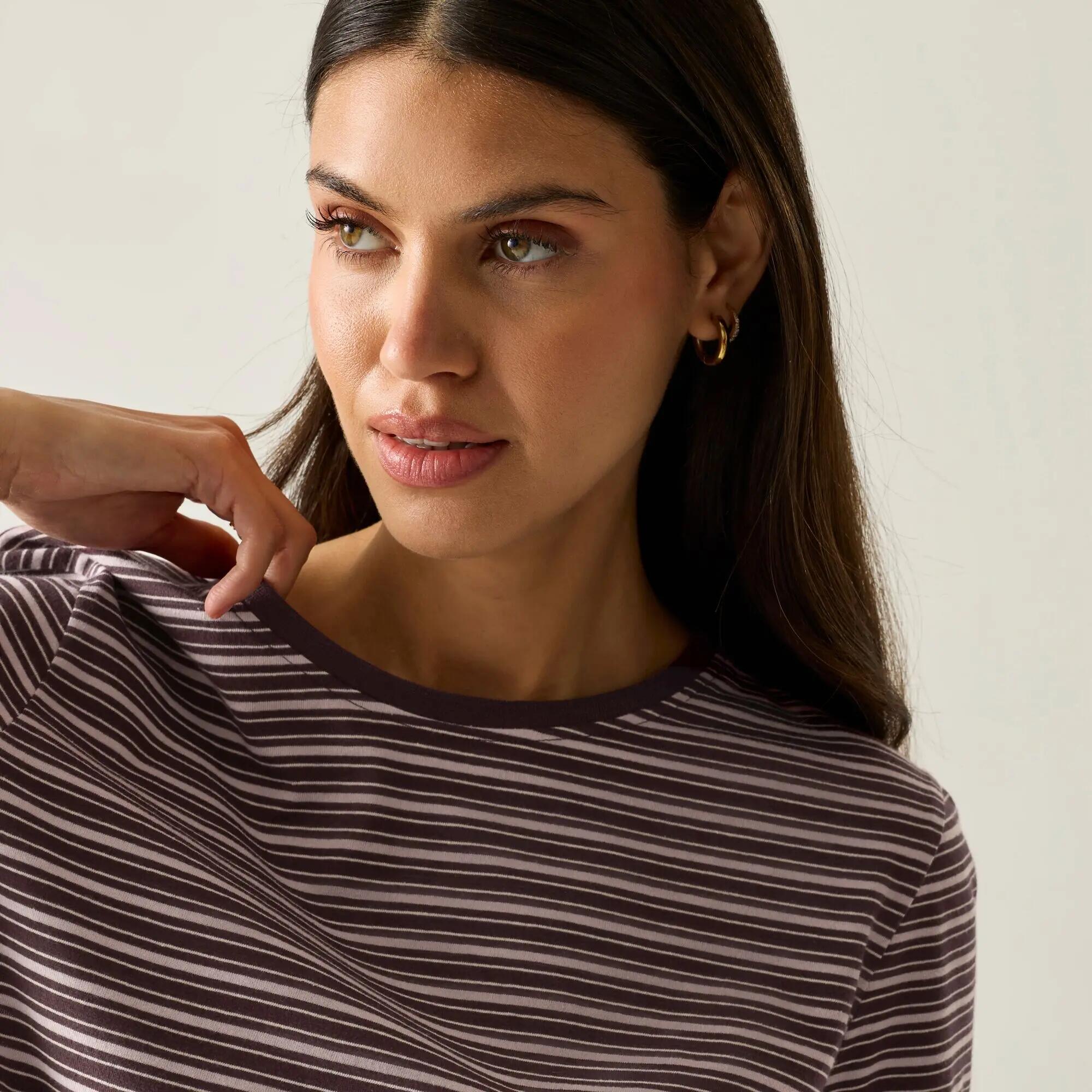 Dames Federica T-shirt met ronde hals, strepen en lange mouwen 5/10