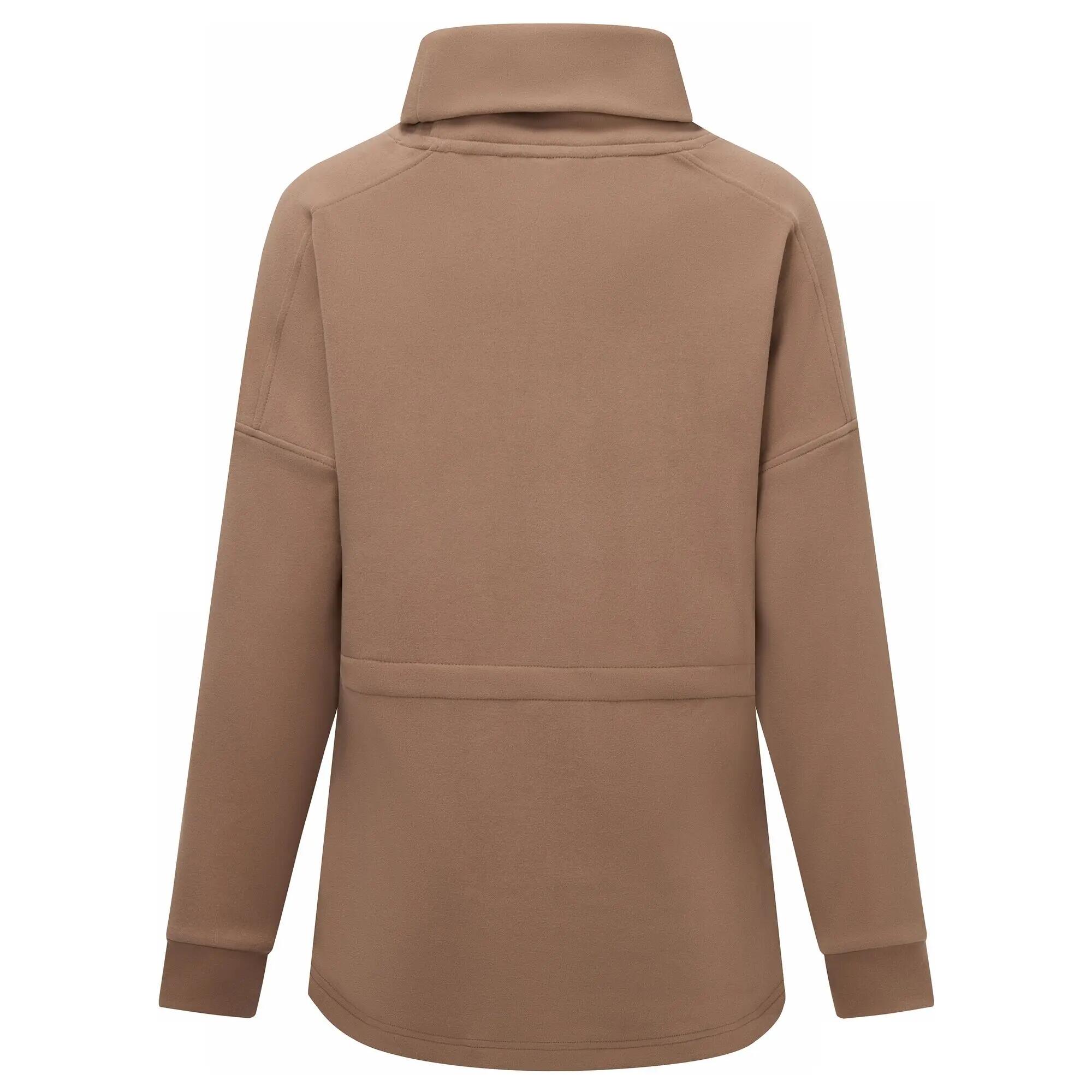 Damespullover van fleece met rolkraag 11/12