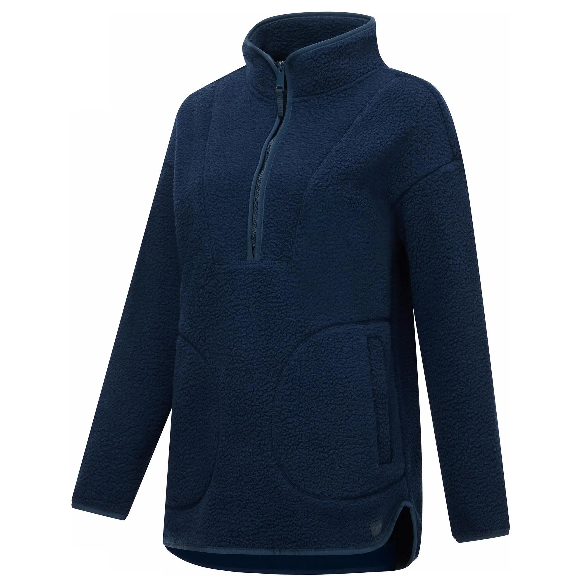 Damen-Fleecejacke von Frankie Borg (langer Schnitt, halber Reißverschluss) 10/12
