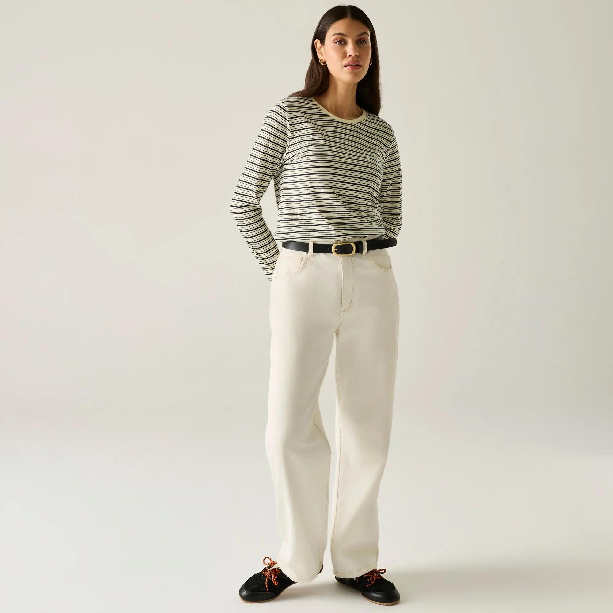 T-shirt a maniche lunghe a righe con scollo rotondo da donna Federica 2/10