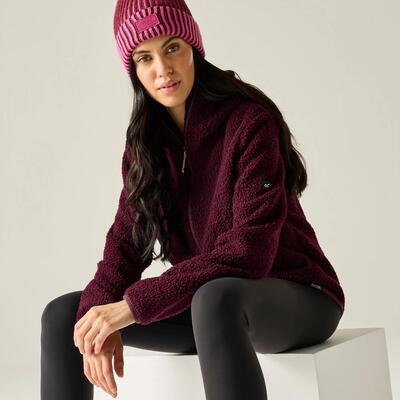 Dames elindra water repellent fleece met halve rits