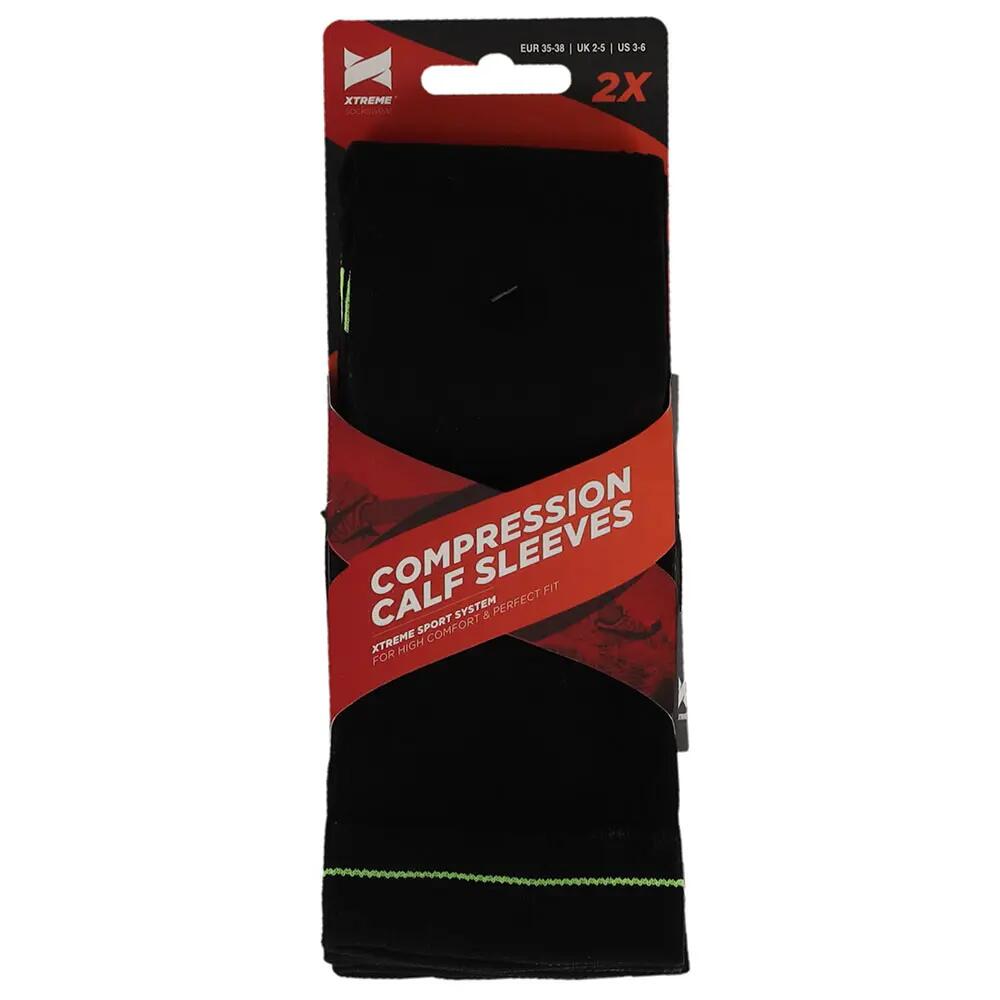 Manguitos de Compresión para Pantorrillas para Correr Multi Negro 5/5