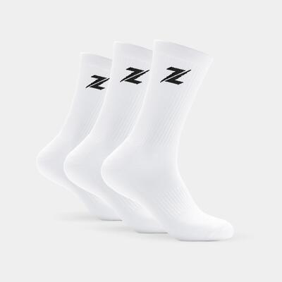 Zeuz sokken 3-pack – lange sportsokken heren & dames – zwart – maat 45-48