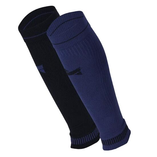 Manchons de compression running multicolores bleus