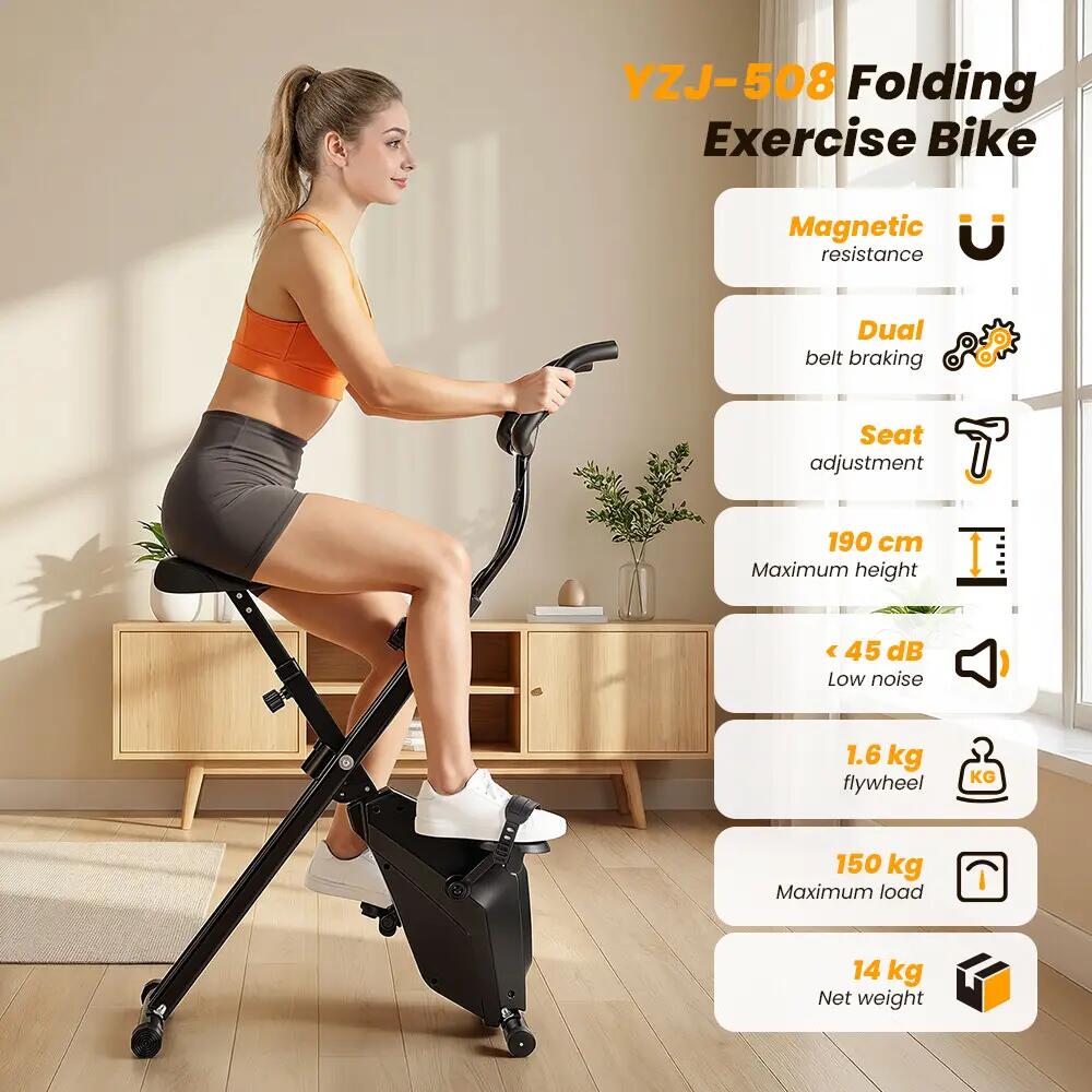 iscooter YZJ-508 bicicleta estática com 16 níveis de resistência magnética 8/9