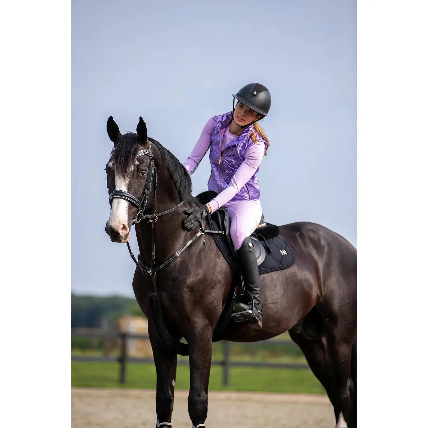 Legging équitation full grip femme Mrs. Ros Lavender Fields 2/3
