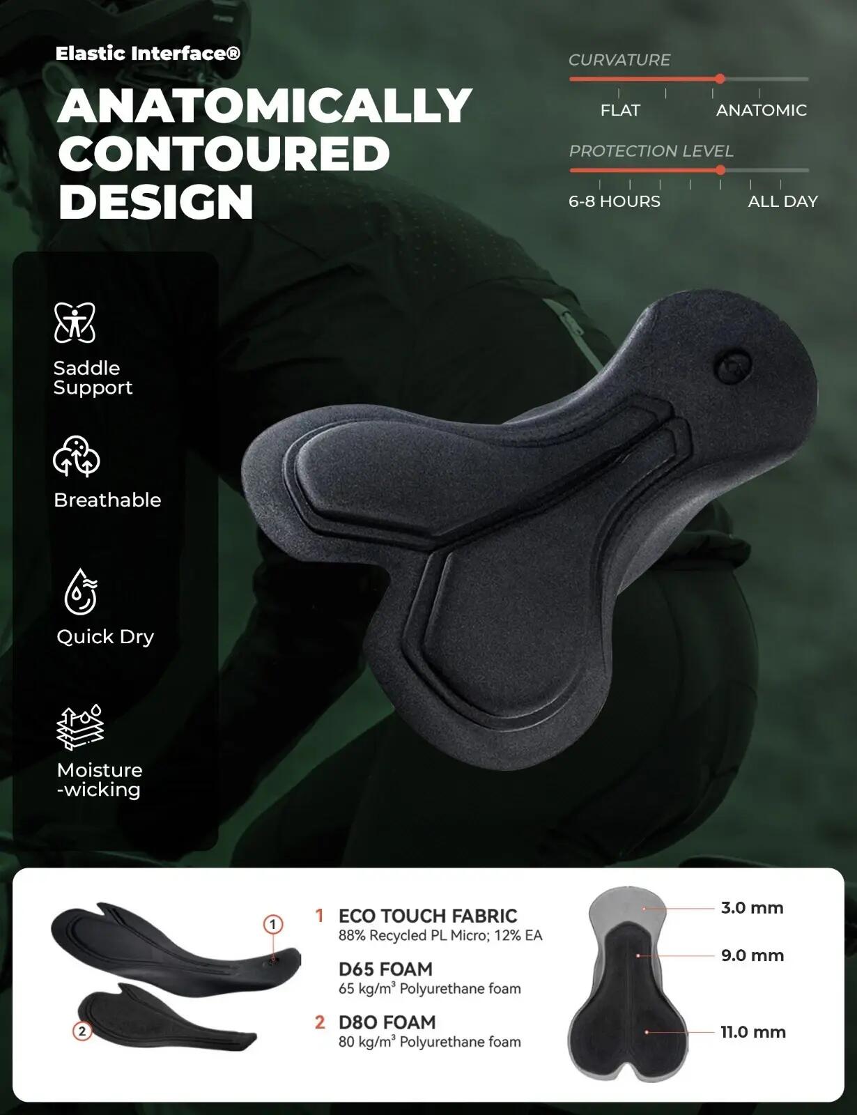 ROCKBROS Radhose Lang Sitzpolster 3/7
