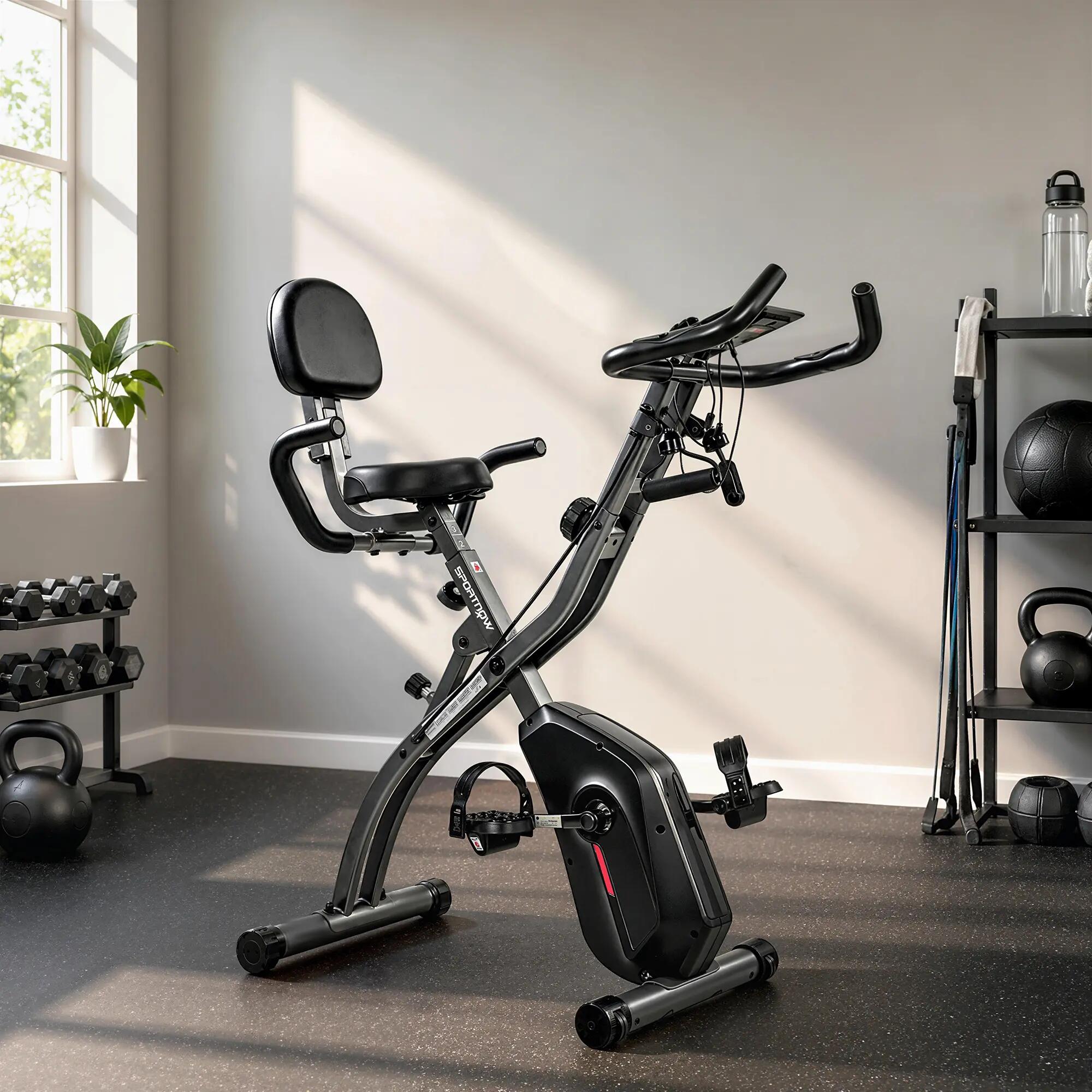 Bicicleta estática dobrável 105x53.5x109 cm preto SPORTNOW 2/11