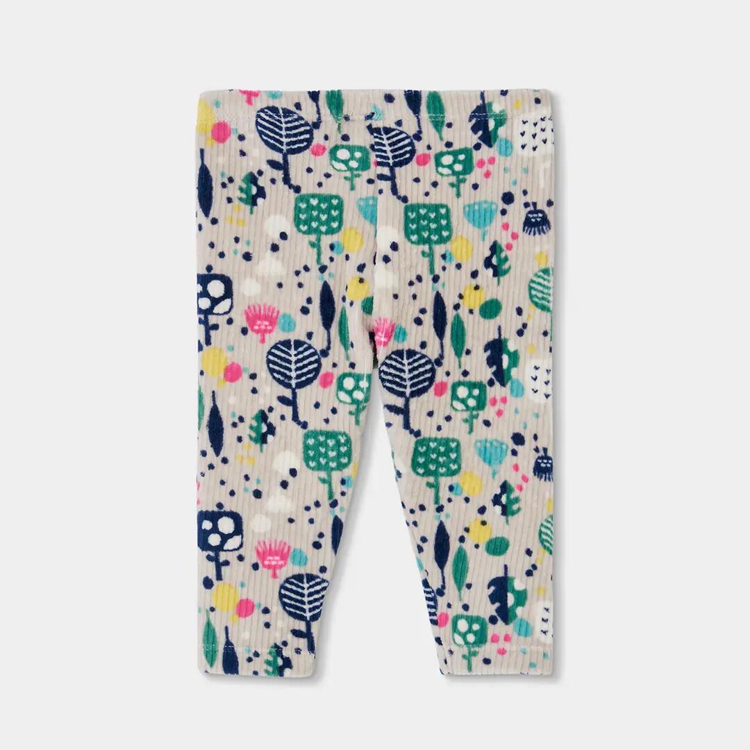 Conjunto punto bebé niña blanco estampado árboles 6/7