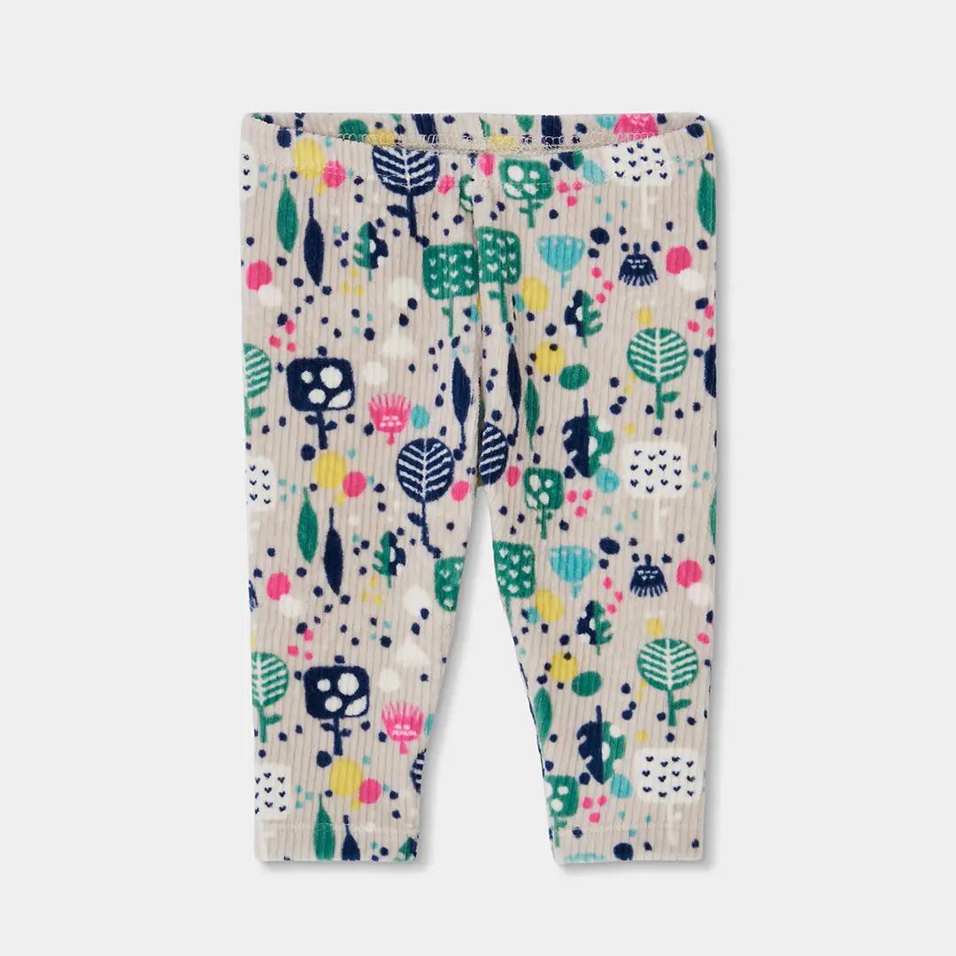 Conjunto punto bebé niña blanco estampado árboles 4/7