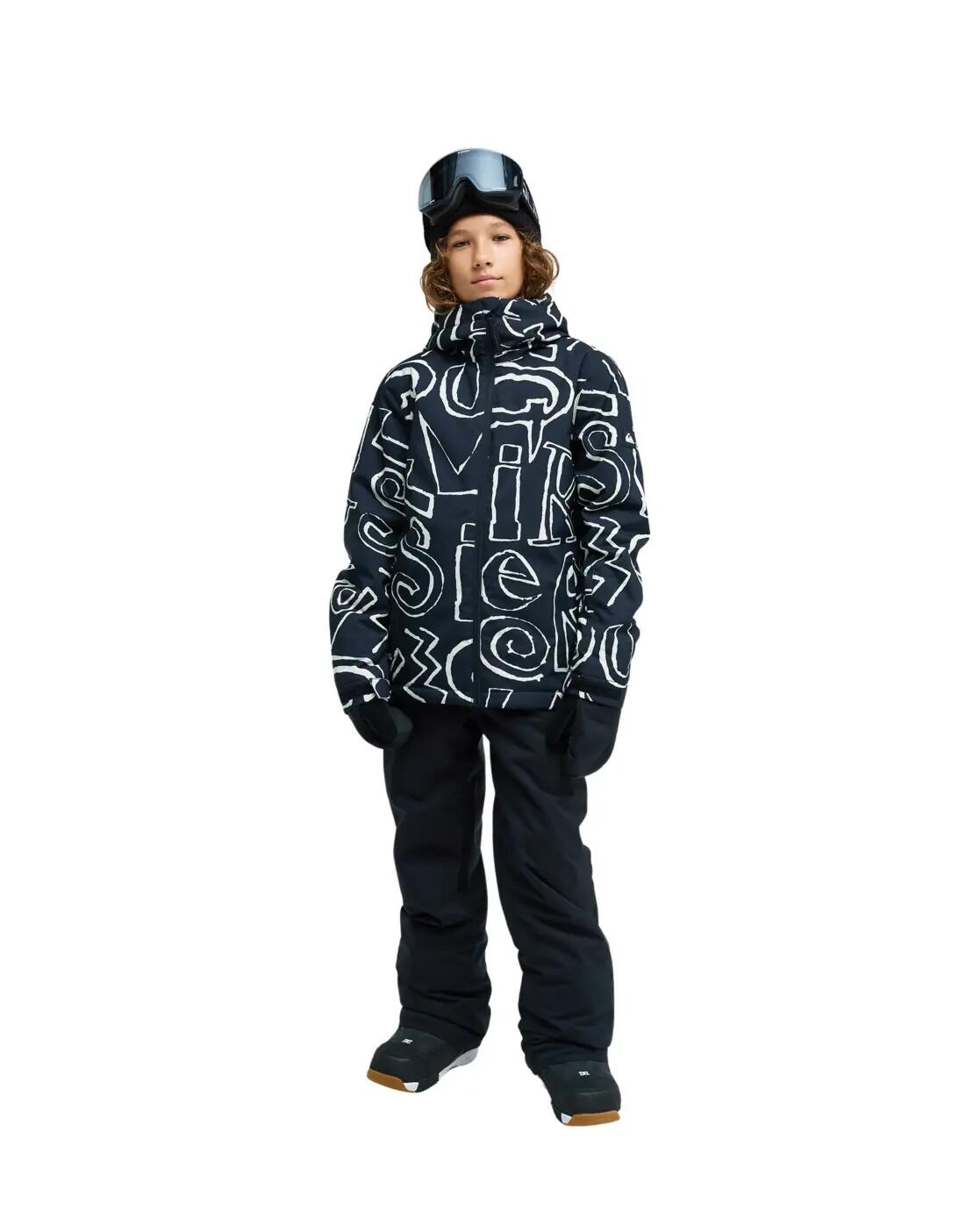 Technisch Snowjack MISSION PRINTED 10K Schwarz Jongens 4-16 3/4