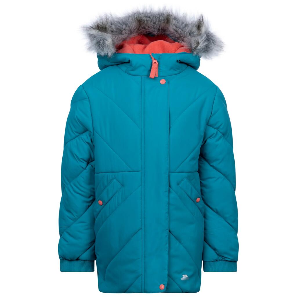 Girls Grown On Hood Quilted 2 Pockets Casual Jacket - Buntee