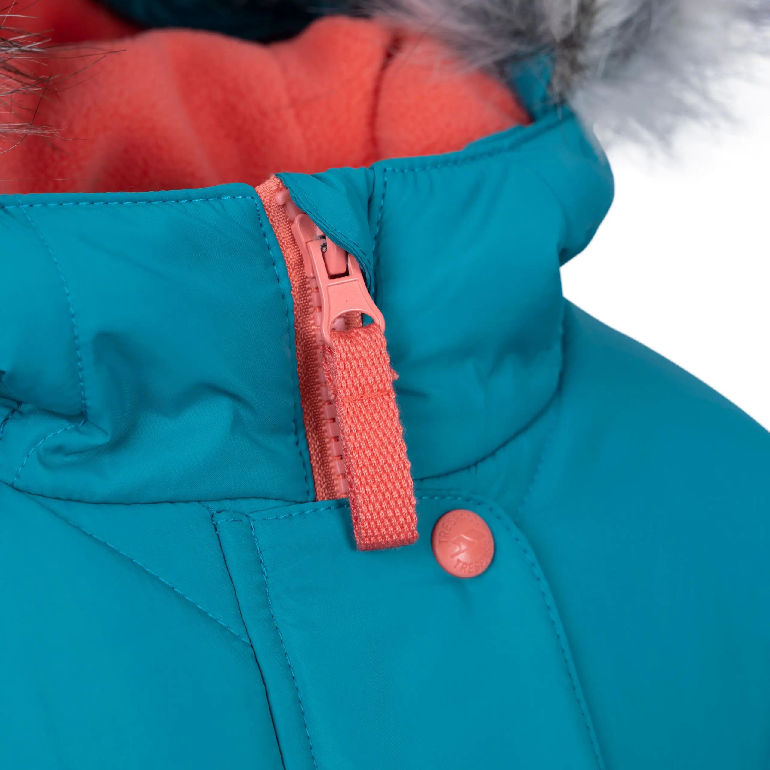 Girls Grown On Hood Quilted 2 Pockets Casual Jacket - Buntee 3/4