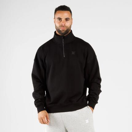 Sweat 1/4 zip oversize ZEUZ – Homme – Noir – Taille XXL