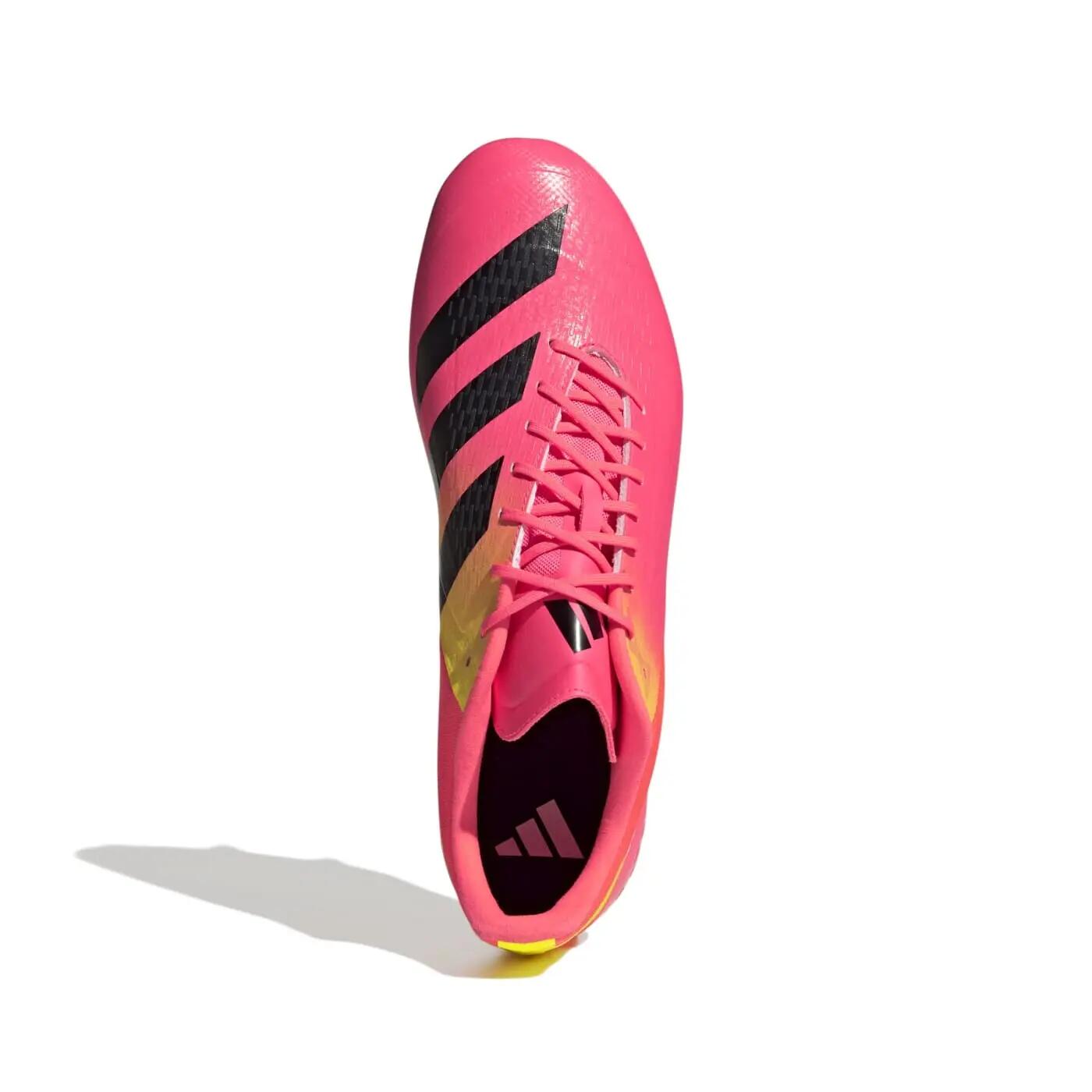 Crampons Adidas Adizero RS15 Ultimate SG Rose et jaune 4/7