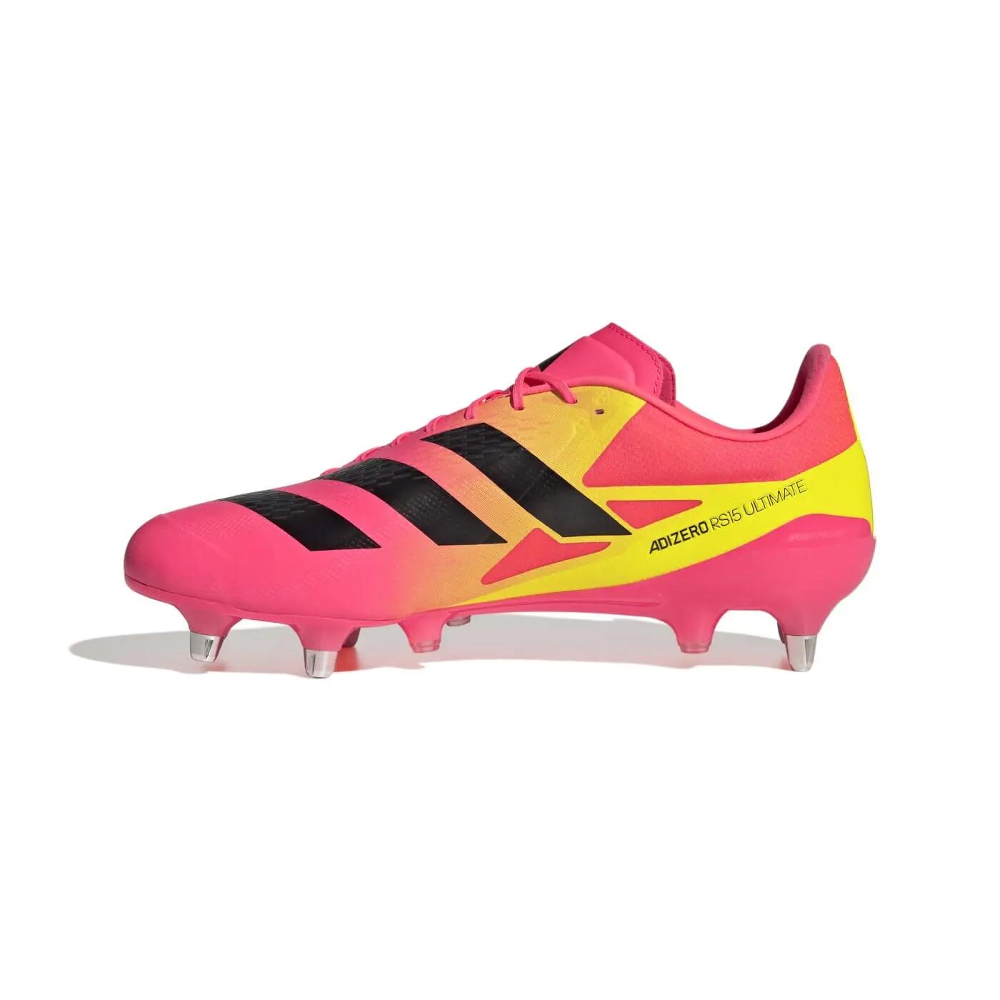 Crampons Adidas Adizero RS15 Ultimate SG Rose et jaune 3/7