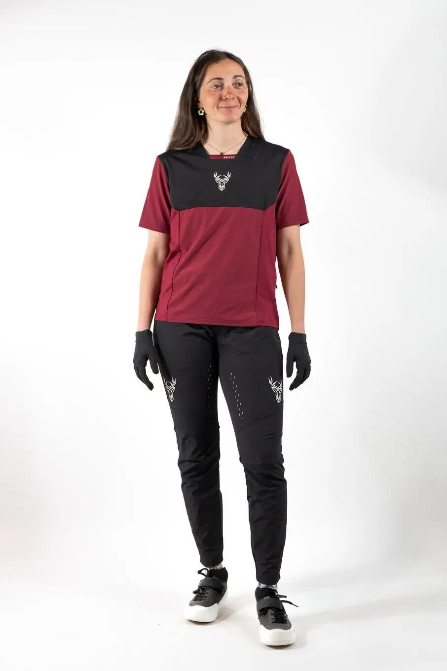 Maillot Manches Longues Animoz Pure Bordeaux/Noir Femme 3/5