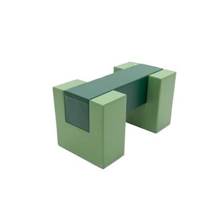 Pont d'équilibre en mousse vert réséda/pin