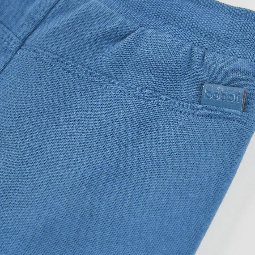 Pantalón felpa niño azul con cordón 4/4