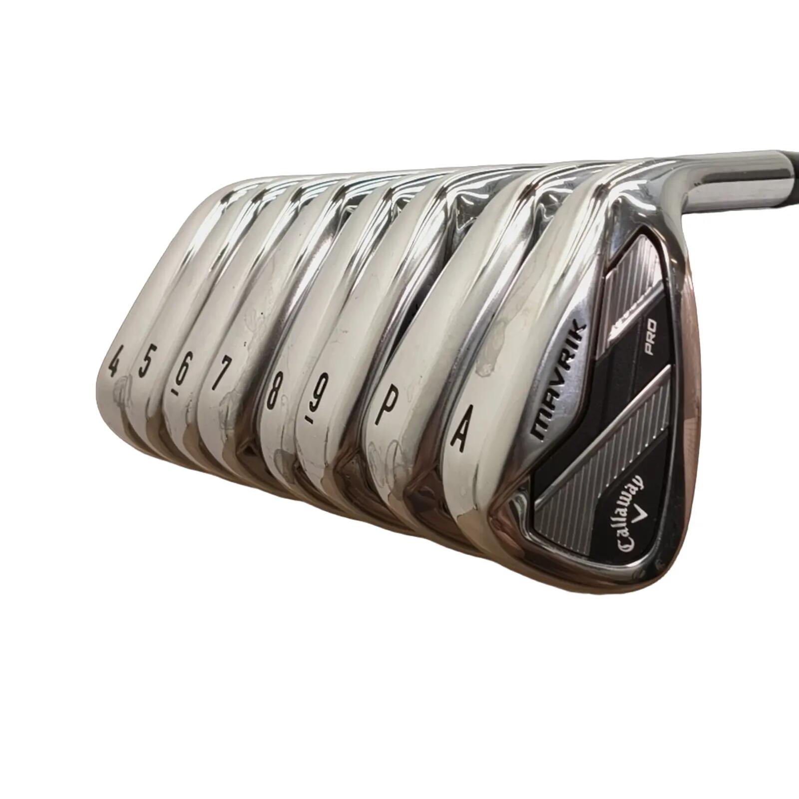 Callaway Mavrik Pro IJzerset / 4-PW+AW  / Flex Stiff / Staal 3/7