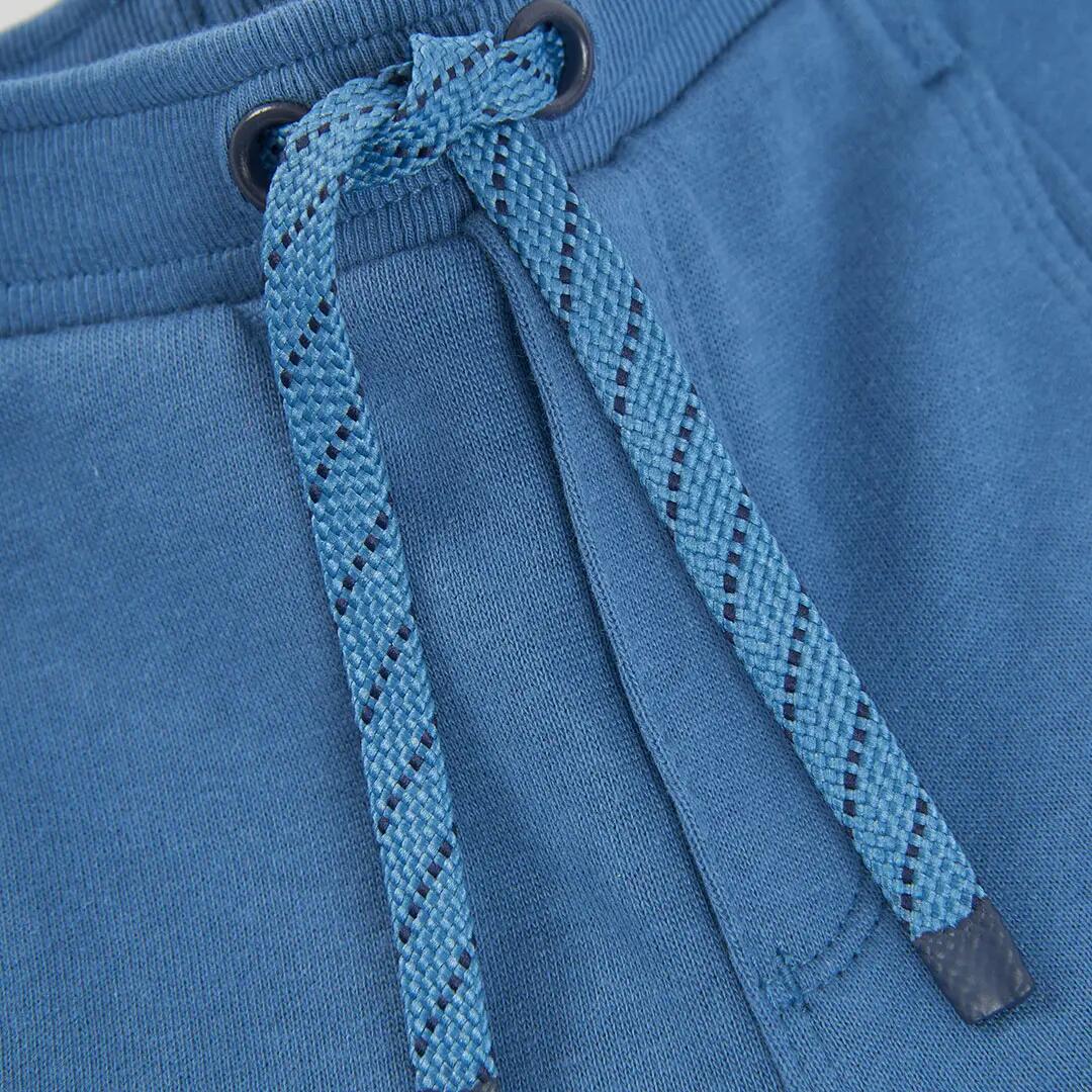 Pantalón felpa niño azul con cordón 3/4
