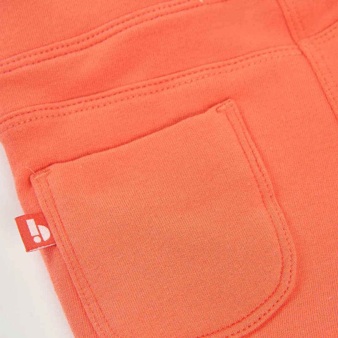 Pantalón felpa niña naranja elástico 4/4