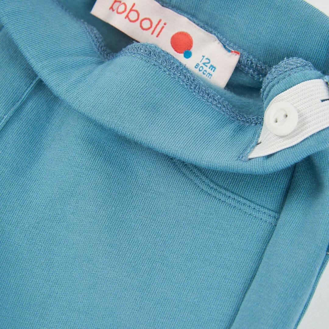 Pantalón felpa niña verde 3/4